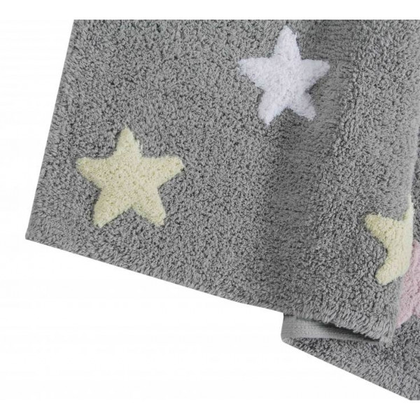 Детский ковер Lorena Canals Триколор Звезды Stars Tricolor (серо-розовый) 120*160